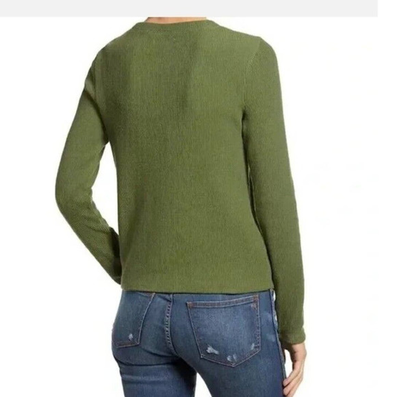 NWT MADEWELL Elwood Knot Front Top Sweater In Palm Tree / Green XXL - Picture 4 of 5
